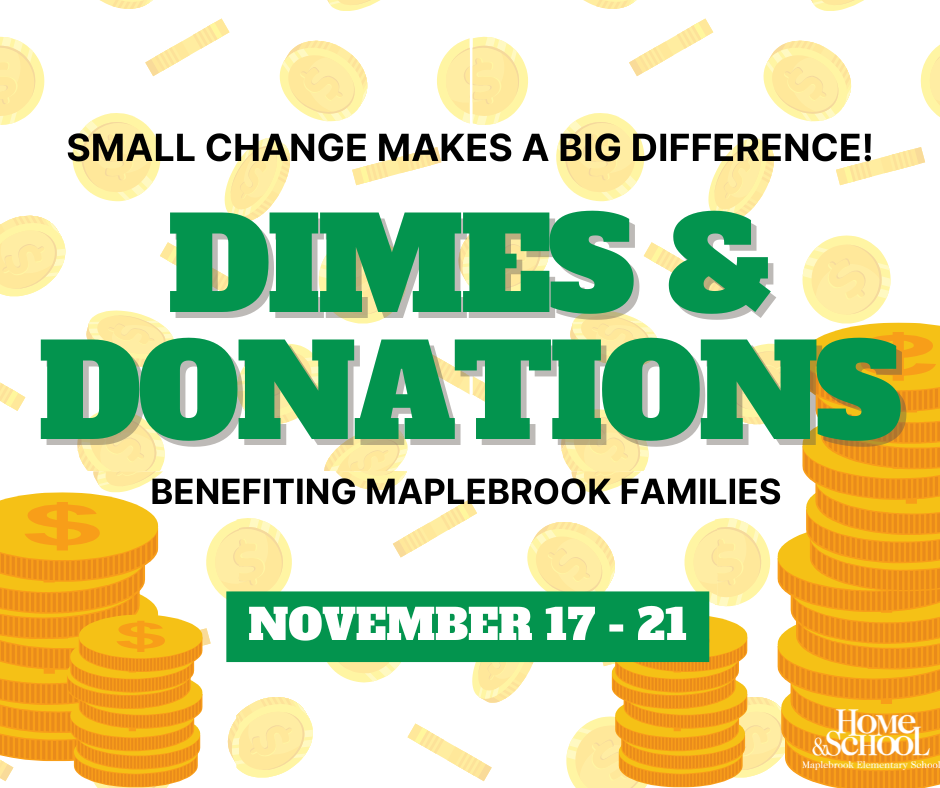 dimes and donations graphic